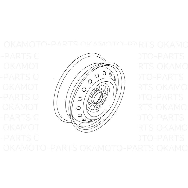 スズキ　スーパーキャリィ　軽トラ　DA16T 純正　ホイール キャリイ (MT))スチールホイール(ブラックメタリック)1本分「スズキ