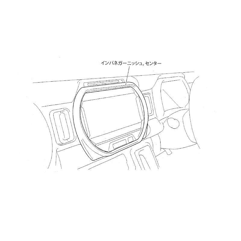 ハスラー ((ZS)インパネガーニッシュ センター(バーミリオンオレンジ
