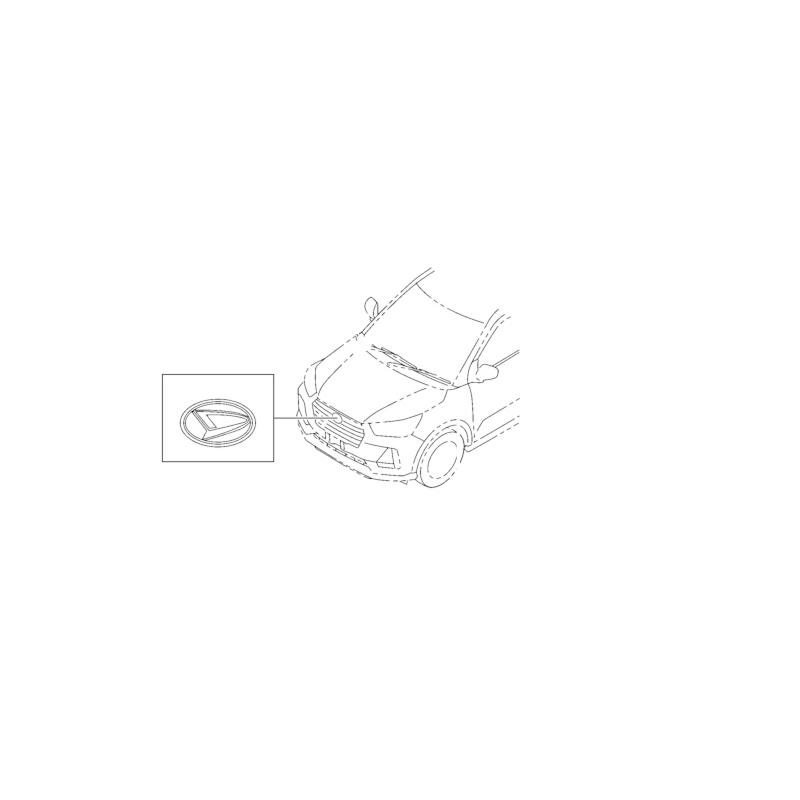 ダイハツ（DAIHATSU） (T)ラジエーターグリルエンブレム(Dマーク
