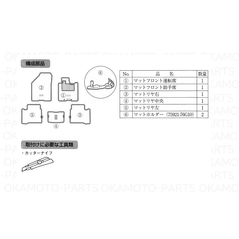 スイフト (140T))ジュータンフロアマット(スタウト)1台分セット