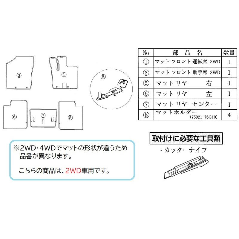 Tフロアマットジュータン/ダブルライン/グレージュ２ＷＤ車用