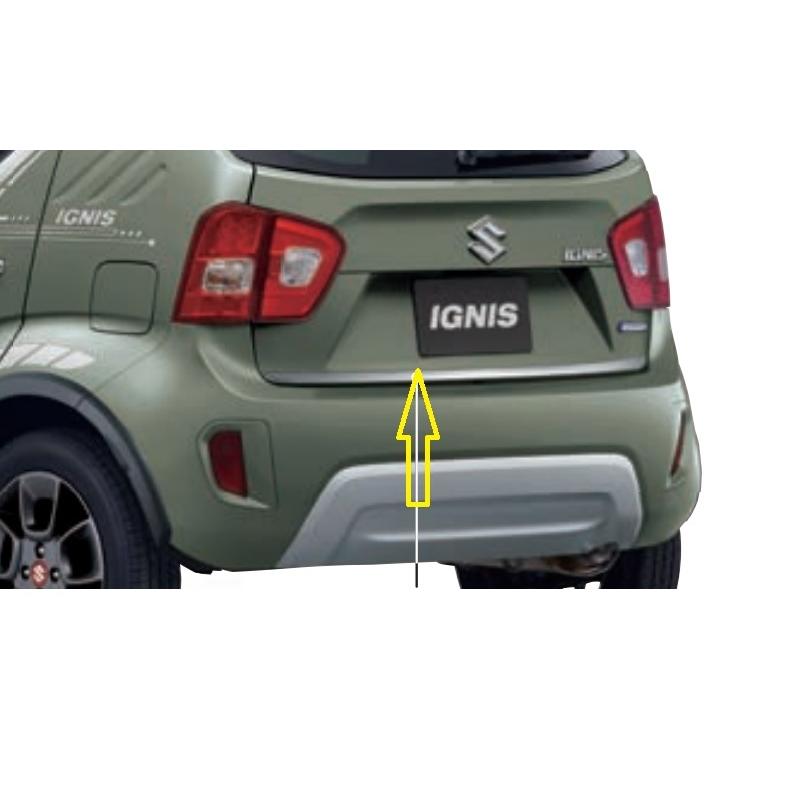 スズキ（SUZUKI） バックドアガーニッシュ(クロームメッキ調＆シボ調