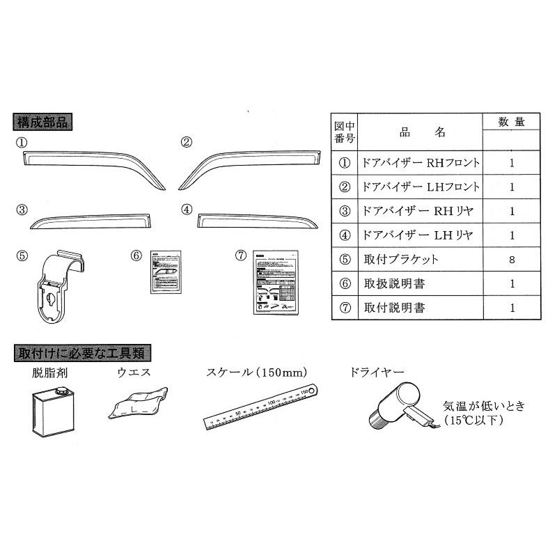 OT)ドアバイザー(スモークグレー/1台分4枚セット)「スズキ純正 OT)ドアバイザー(スモークグレー/1台分4枚セット)「スズキ純正