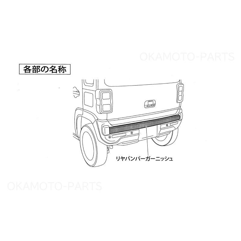 ハスラー (ZUT)リヤバンパーガーニッシュ(スーパーブラック ハスラー (ZUT)リヤバンパーガーニッシュ(スーパーブラック