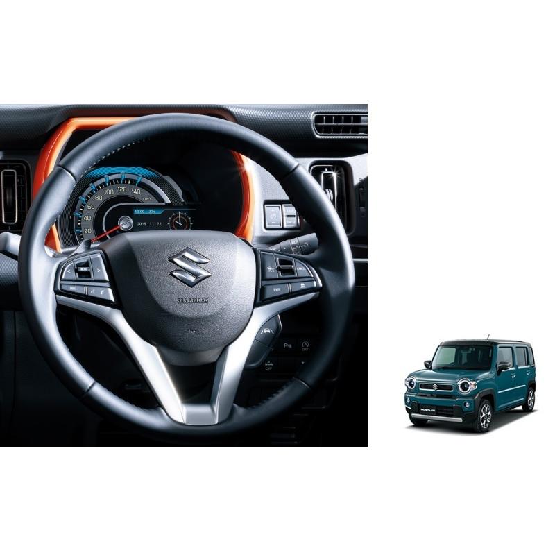 ハスラー ((T)本革ステアリングホイールカバー(ブラック/ブラック