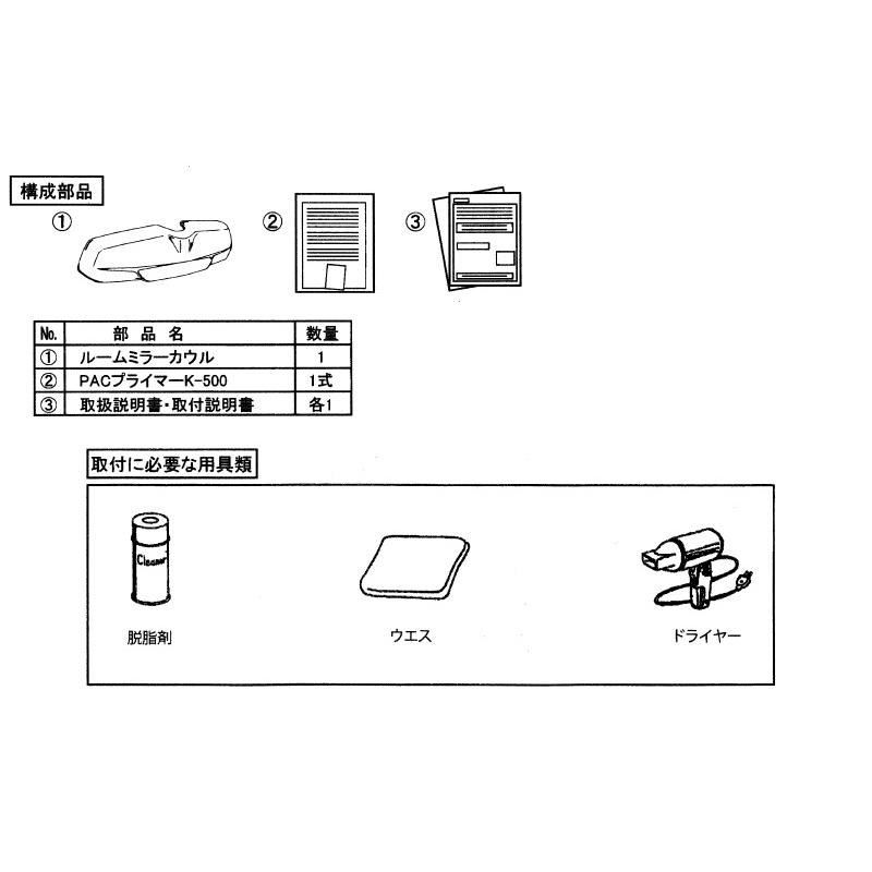 キャリイ (ZT)ルームミラーカバー(カーボンルック)「スズキ純正用品