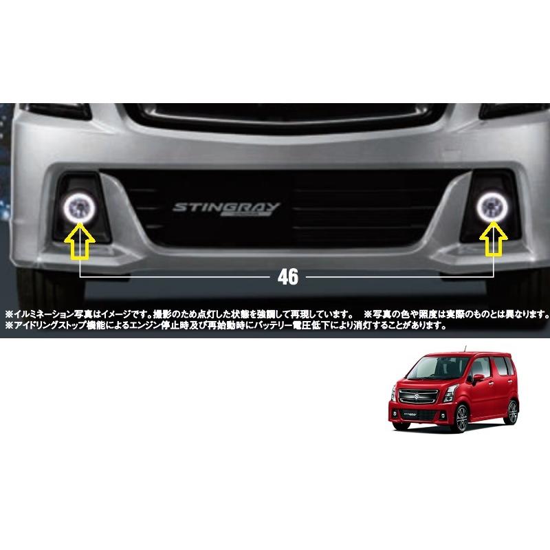 えもん品 ワゴンR リングイルミ付ハロゲンフォグランプ「スズキ純正用品