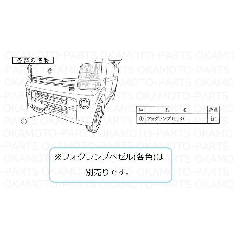 エブリイワゴン ())ハロゲンフォグランプ(IPF)白「スズキ純正用品