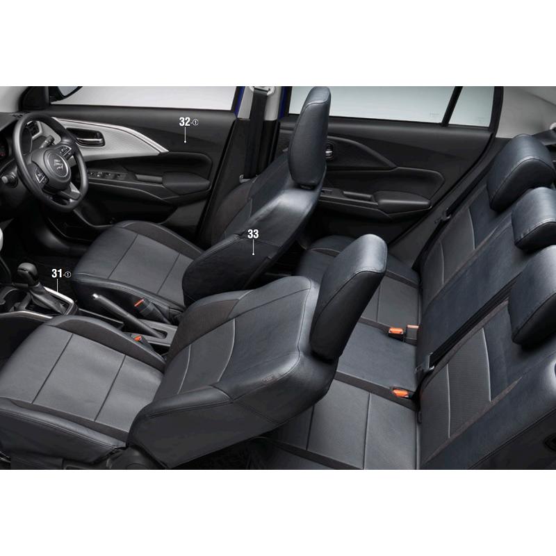 スイフト 革調シートカバー（アームレスト無し車用）「スズキ純正用品