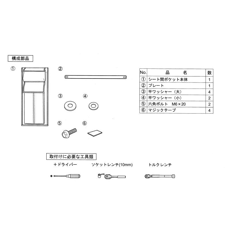キャリイ (NT)シート間ポケット(大)「スズキ純正用品」キャリィ DA16T