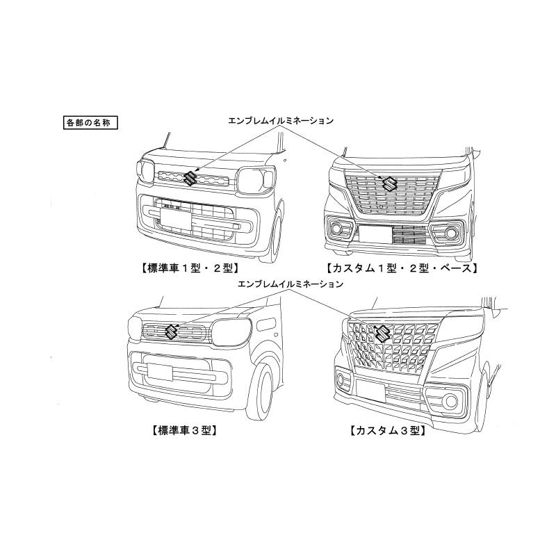 スペーシアギアユーロタイプメッシュ➕エンブレムセット スズキ SUZUKI スペーシア ギア エンブレム セット - メルカリ
