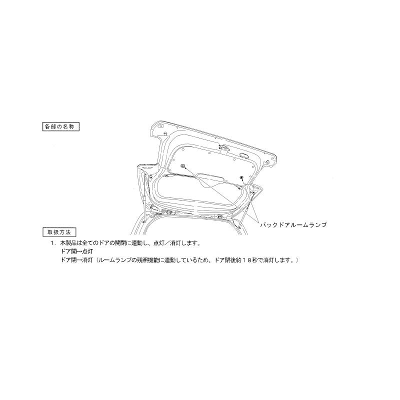 ハスラー バックドアルームランプ(ホワイトLED)「スズキ純正用品