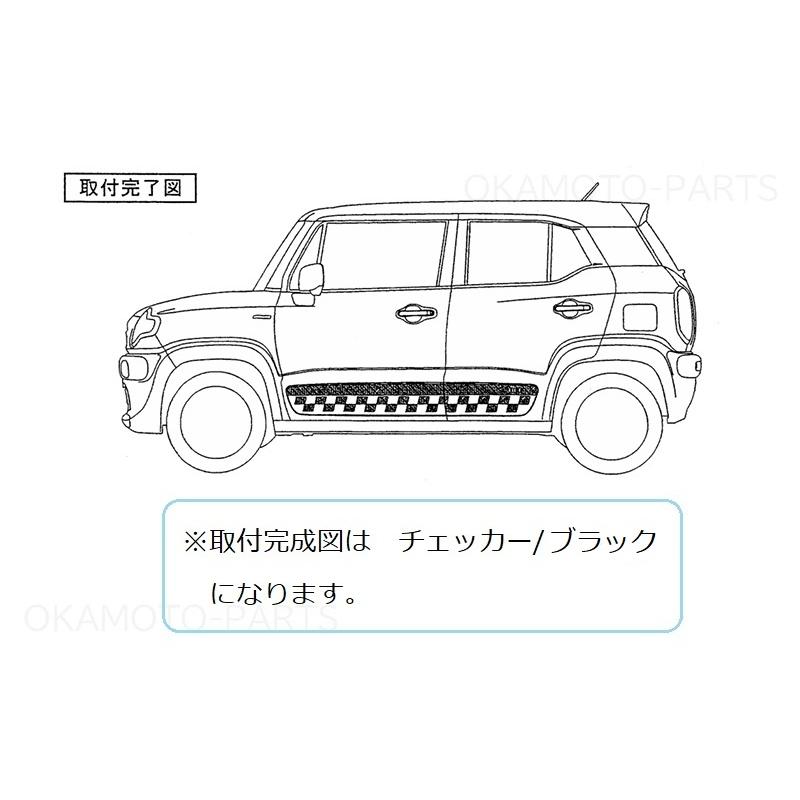 クロスビー (NUT)ドアスプラッシュガードパネルデカール(タフ)左右分