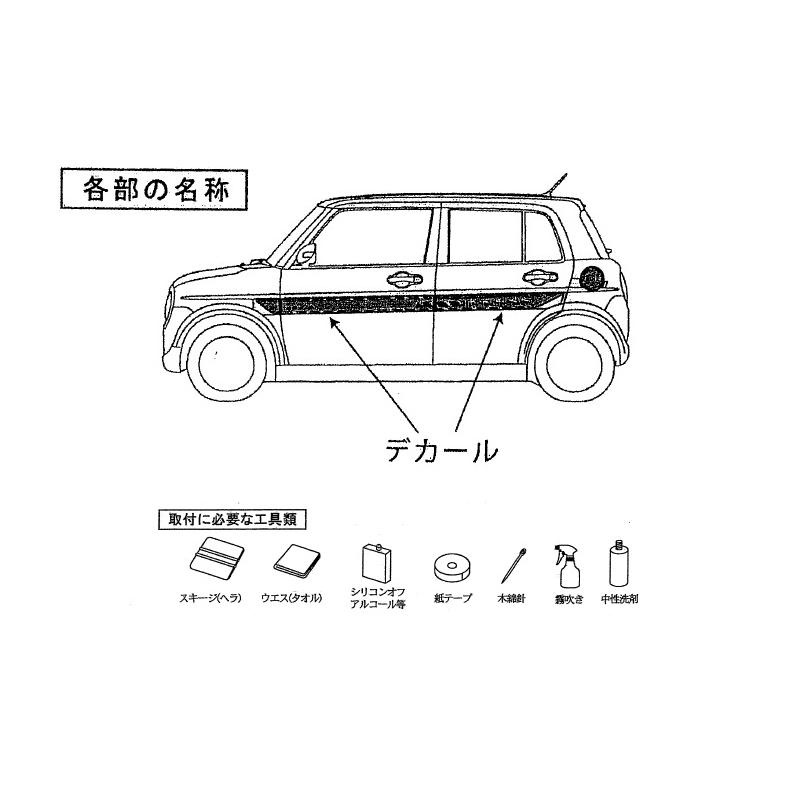 ラパン (NUT)サイドデカール(ウッド調)左右分セット「スズキ純正用品