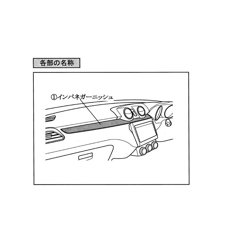 YUT)インパネガーニッシュ(ピアノブラック・交換タイプ)「スズキ