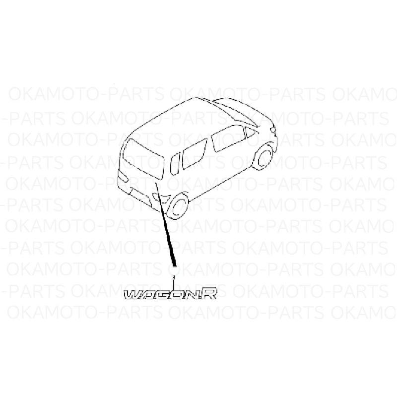 ワゴンR (T))リヤ用ブラックエンブレム(WAGON R)「スズキ純正用品
