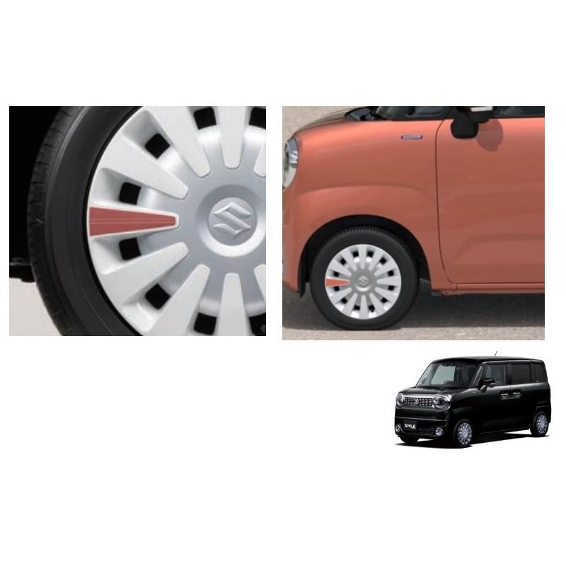 スズキ（SUZUKI） (T)ホイールアクセント コーラルオレンジ（1台分4枚