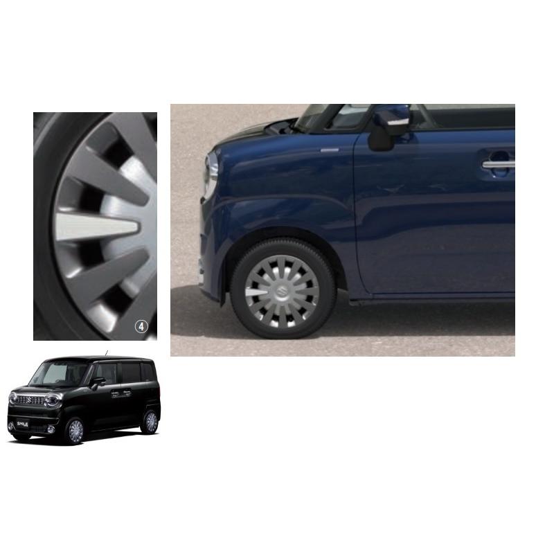 スズキ（SUZUKI） ホイールアクセント ホワイト（1台分4枚セット