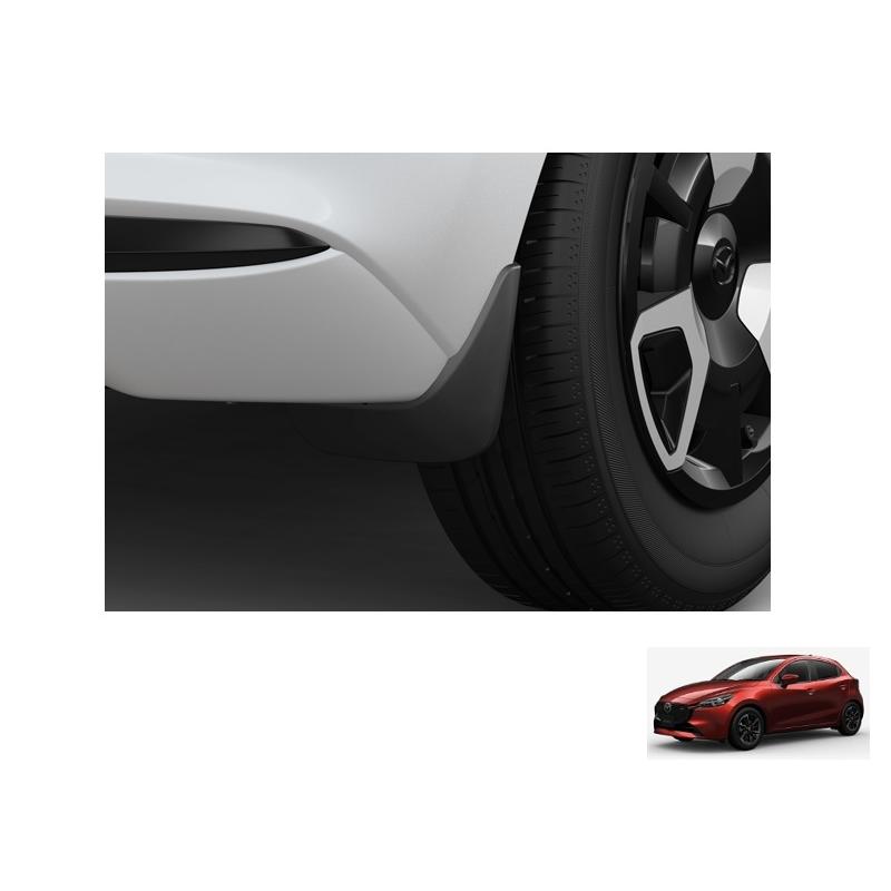 デミオ マッドフラップ(MAZDA 2 専用)リア用 ブラック「マツダ純正用品