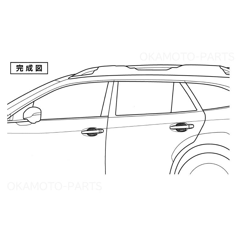 SUBARU（スバル） (TS)ドアハンドルプロテクター(ブラック)4枚セット