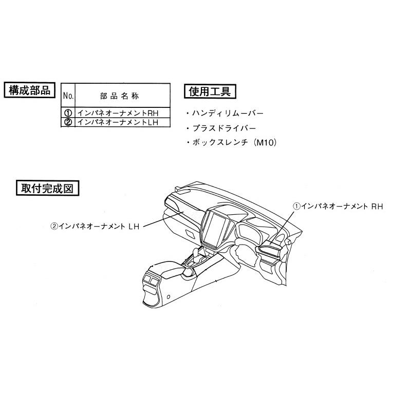 WRX S4 (ZUS)インパネパネル(レッドステッチ)左右分セット