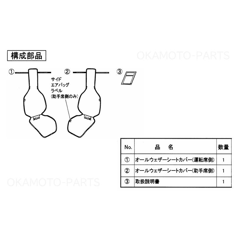 フォレスター (80S)フロント用オールウェザーシートカバー(左右分 