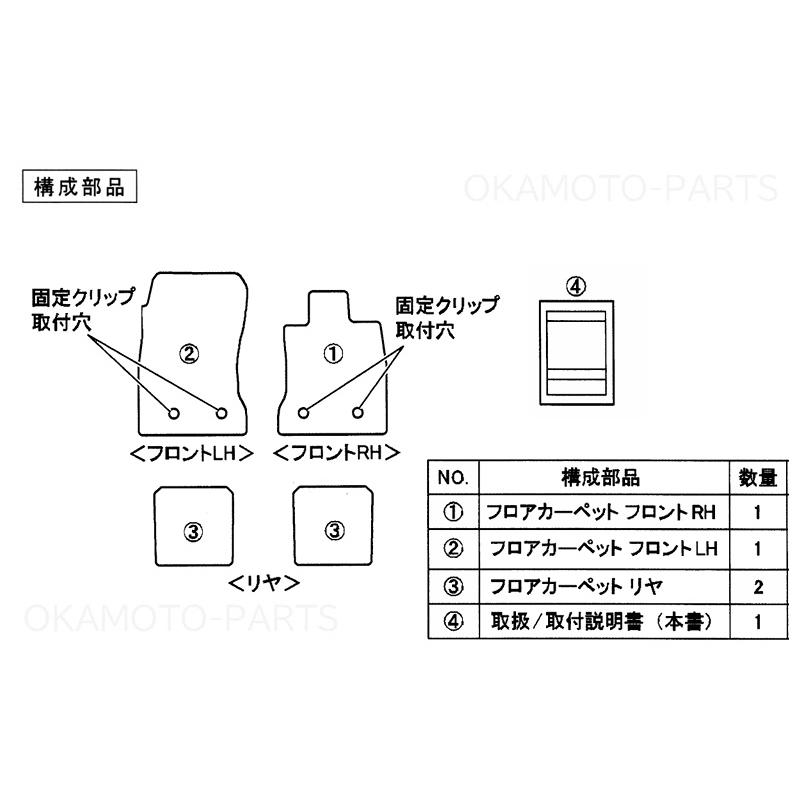 BRZ (ZR)STIフロアカーペット(1台分4枚セット)「スバル純正用品 