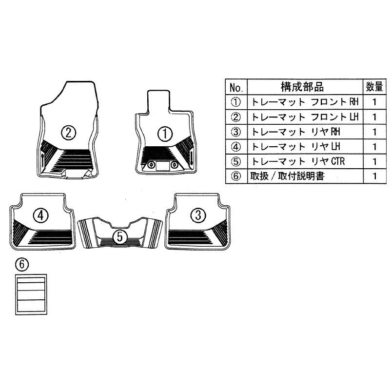 SUBARU (ZR)トレーマット(1台分)「スバル純正用品」クロス SUBARU (ZR)トレーマット(1台分)「スバル純正用品」クロス