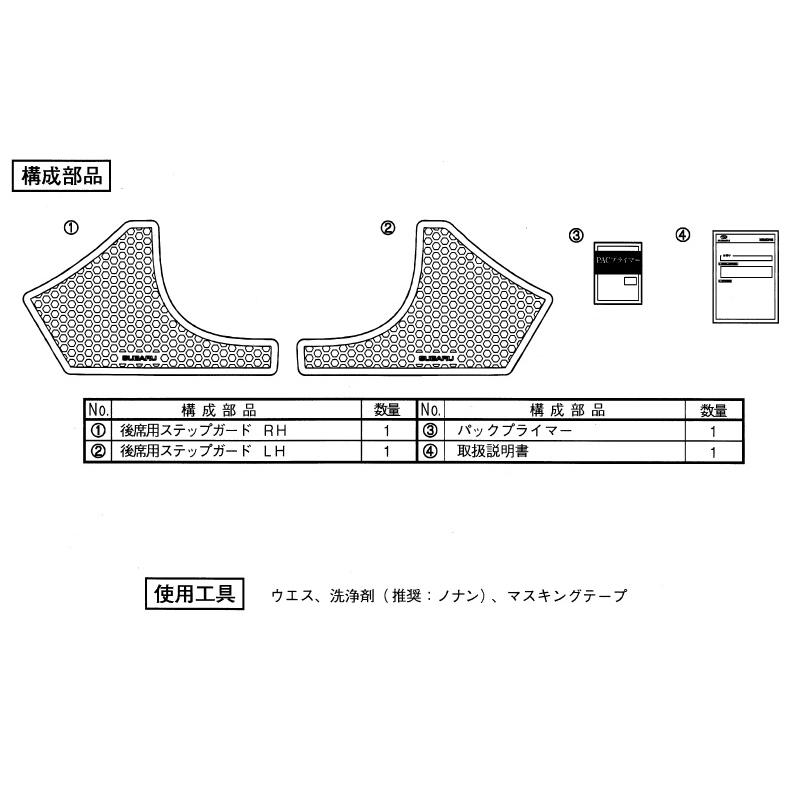 フォレスター (80S)後席用ステップガード(ブラック)左右分セット