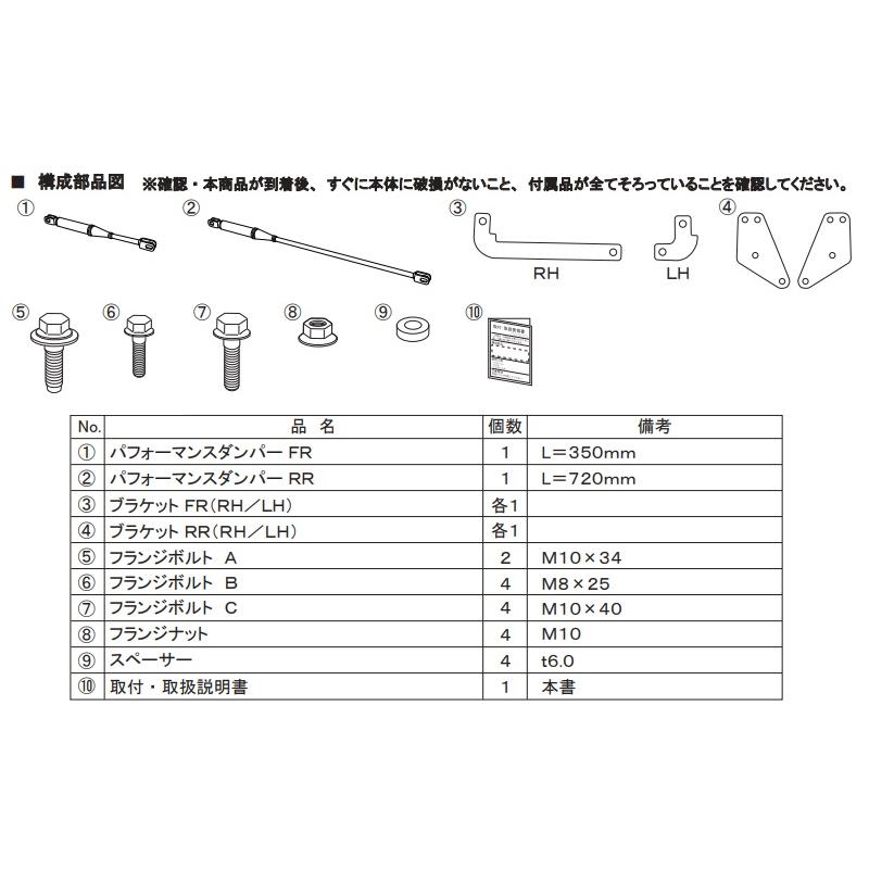 コペン GRパフォーマンスダンパー「ダイハツ純正用品」コペン LA400K