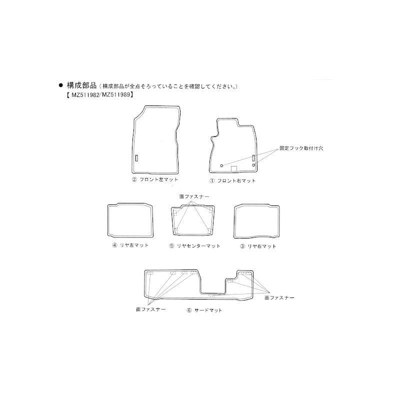 三菱☆純正☆新品未使用☆アウトランダー☆フロアカーペット！ 三菱（MITSUBISHI） フロアマット(7人乗り用)「ミツビシ純正用品