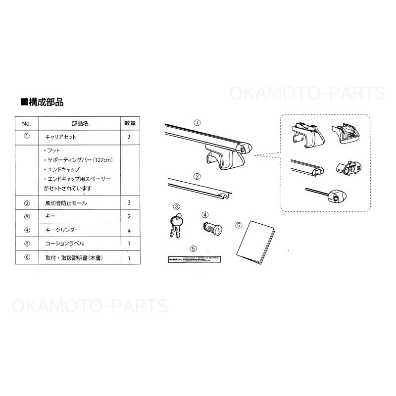 三菱（MITSUBISHI） (ZT)ベースキャリア(ルーフレール装着車用