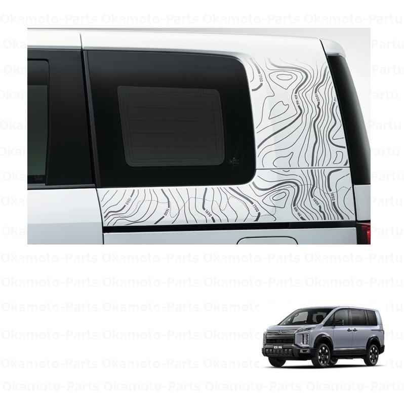 三菱（MITSUBISHI） リヤクォーターデカール「ミツビシ純正用品