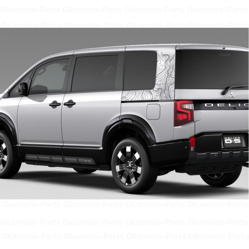 三菱（MITSUBISHI） リヤクォーターデカール「ミツビシ純正用品