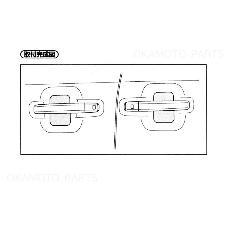 三菱（MITSUBISHI） (UT)ドアハンドルインナープロテクター(クリア