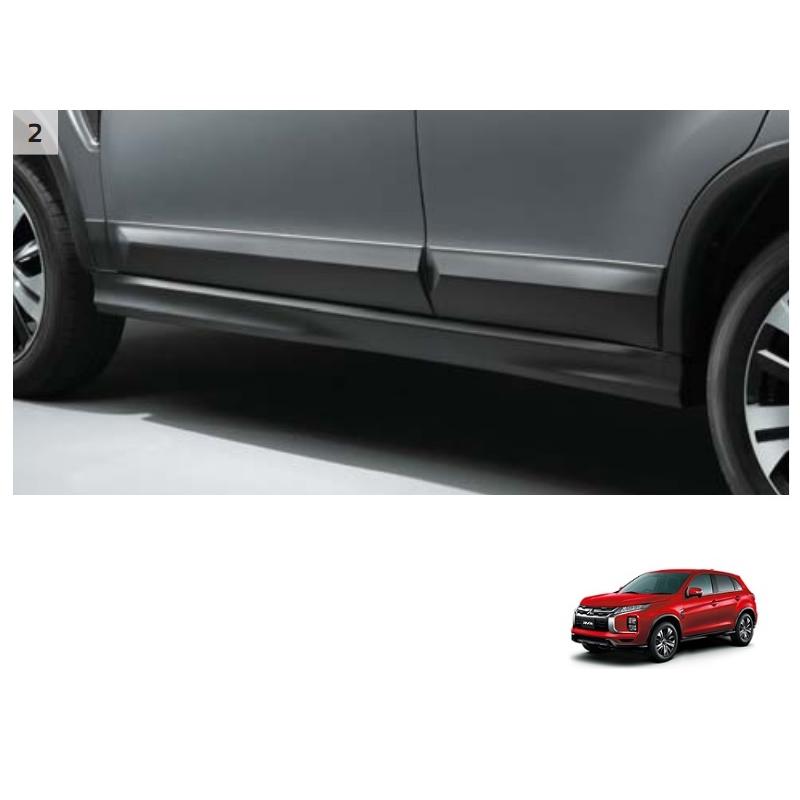 鈴*嘉様 カーサイドオーニング 三菱純正オプション JASPAR 三菱（MITSUBISHI） サイドプロテクター（左右2点セット）「ミツビシ