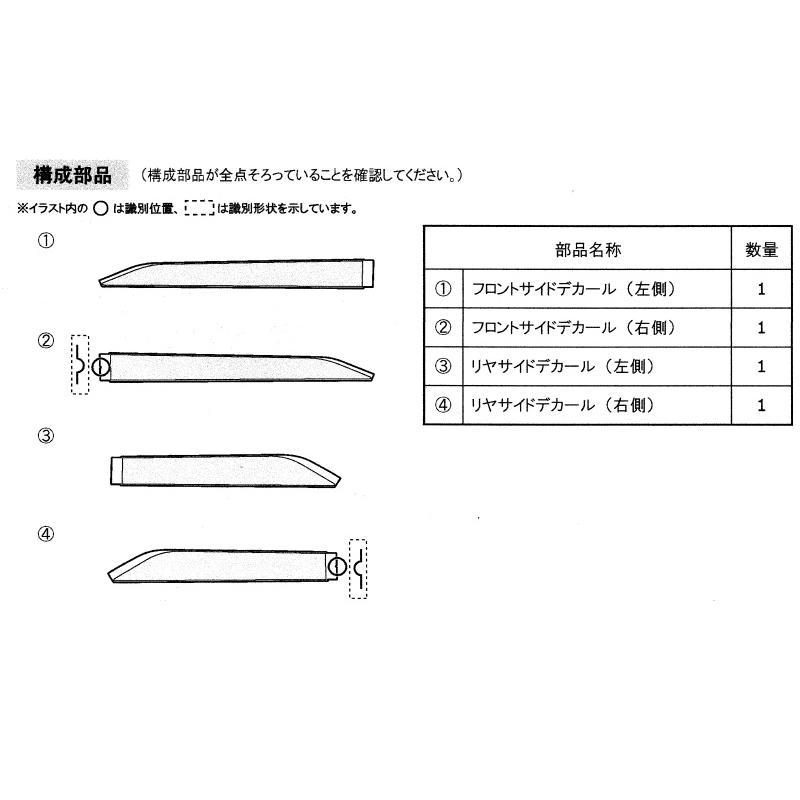 三菱 デカールパッケージ(フロント・リヤ・サイド左右のセット 三菱 デカールパッケージ(フロント・リヤ・サイド左右のセット