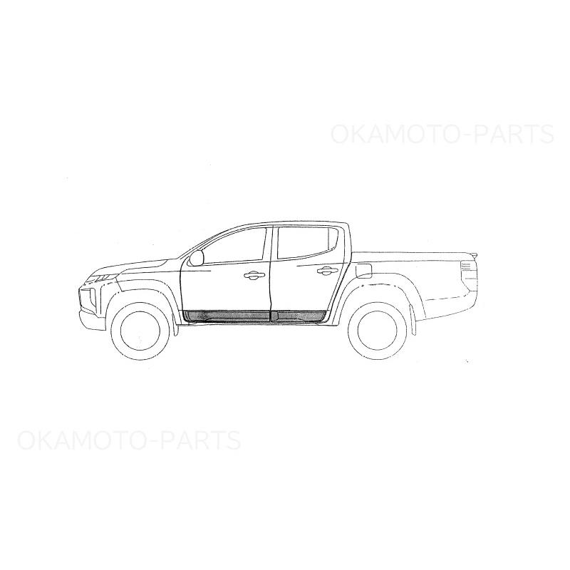 三菱（MITSUBISHI） (ZT)サイドドアガーニッシュ「ミツビシ純正用品