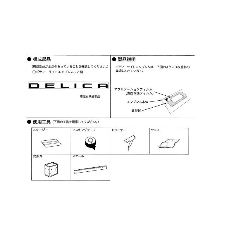 三菱（MITSUBISHI） ブラックナット＆エンブレムパッケージ(エンブレム