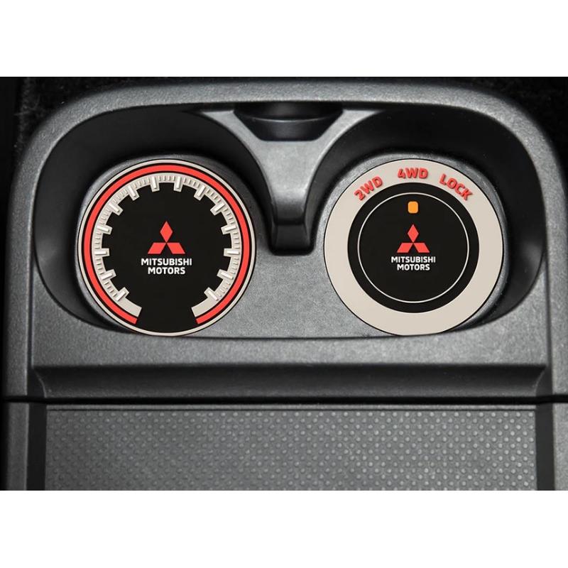 三菱 (T)ドリンクホルダーコースター（2枚セット）「ミツビシ純正用品