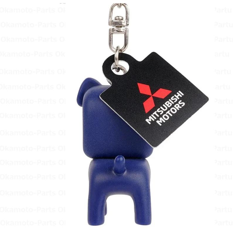 三菱（MITSUBISHI） (T)デニムブルーデリ丸。キーホルダー「ミツビシ