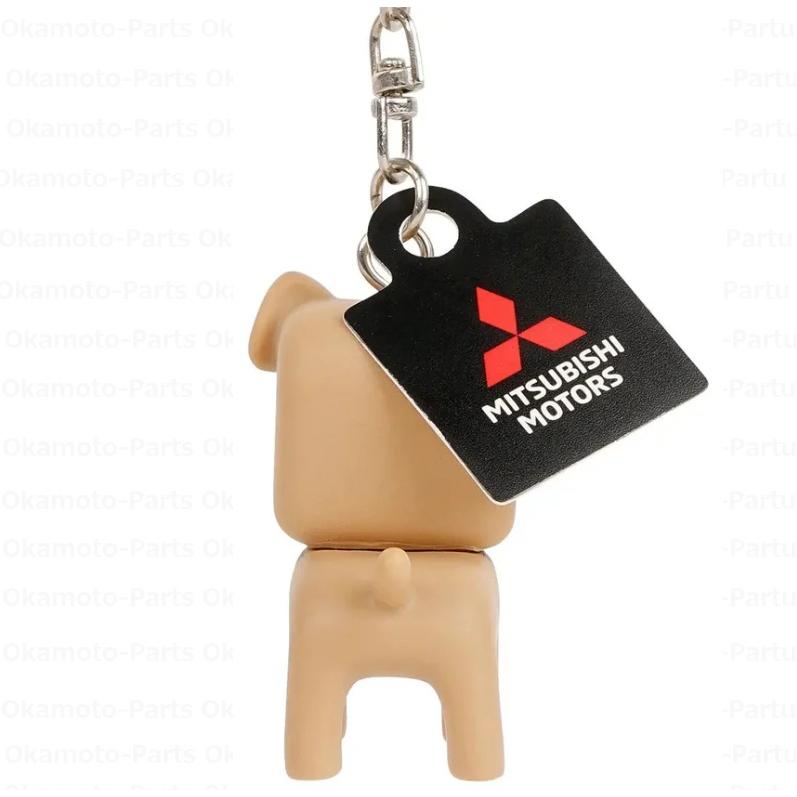 三菱（MITSUBISHI） (T)サンドベージュデリ丸。キーホルダー「ミツビシ