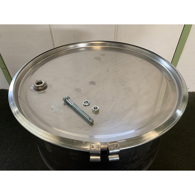 ステンレスオープンドラム(中古 洗浄品) 200L 小栓付蓋 ステンレスオープンドラム(中古 洗浄品) 200L 小栓付蓋