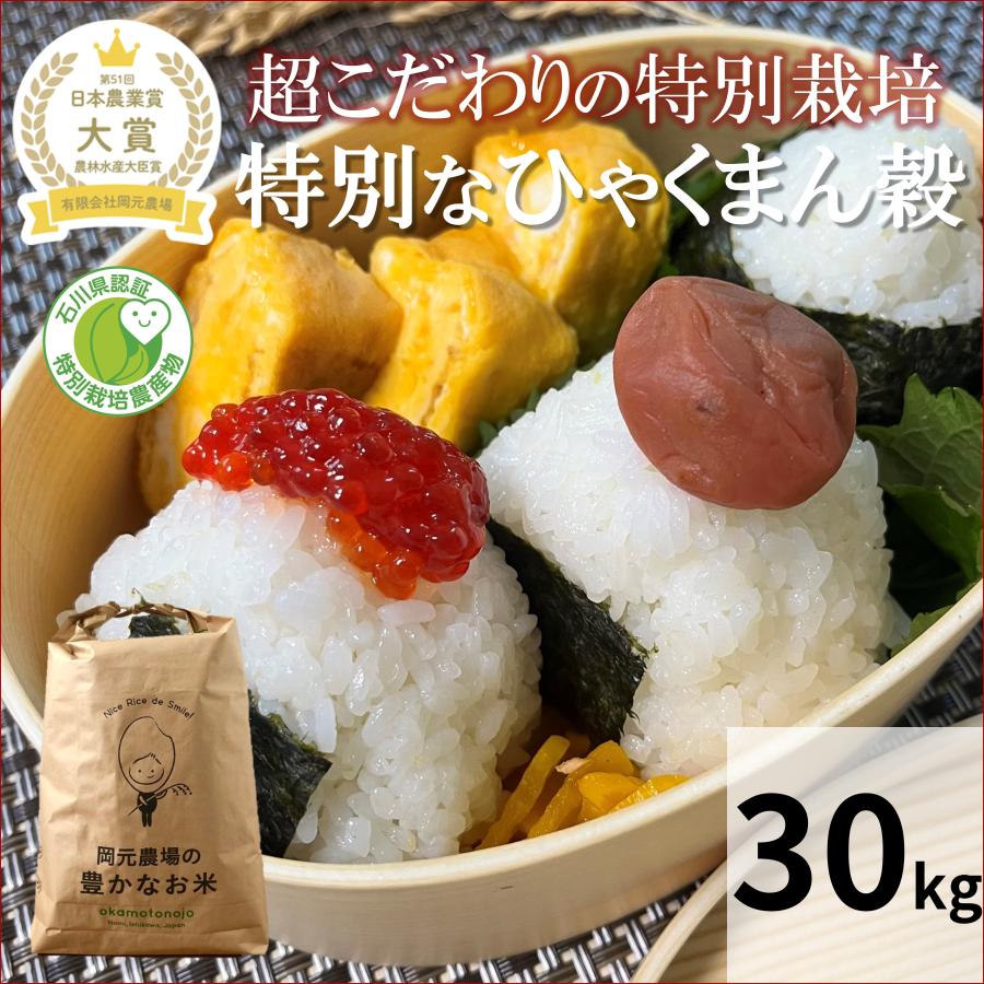 令和6年産 特別なひゃくまん穀 特別栽培ひゃくまん穀 お米 30kg 令和6年産 特別なひゃくまん穀 特別栽培ひゃくまん穀 お米 30kg