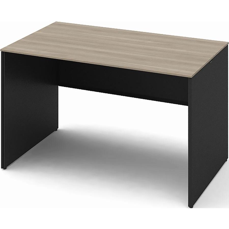 オカムラ SOLISTE ソリスト デスク 平机 3K25NE パネル脚：モノクロ メラミン天板：ブラック/プライズウッド 幅1200 奥行600 完成品