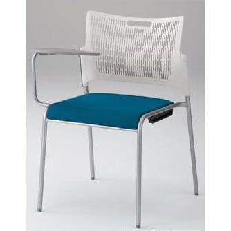 オカムラ  RETE  レーテ  4本脚タイプ　タブレット付　ホワイトシェル  ミーティングチェア