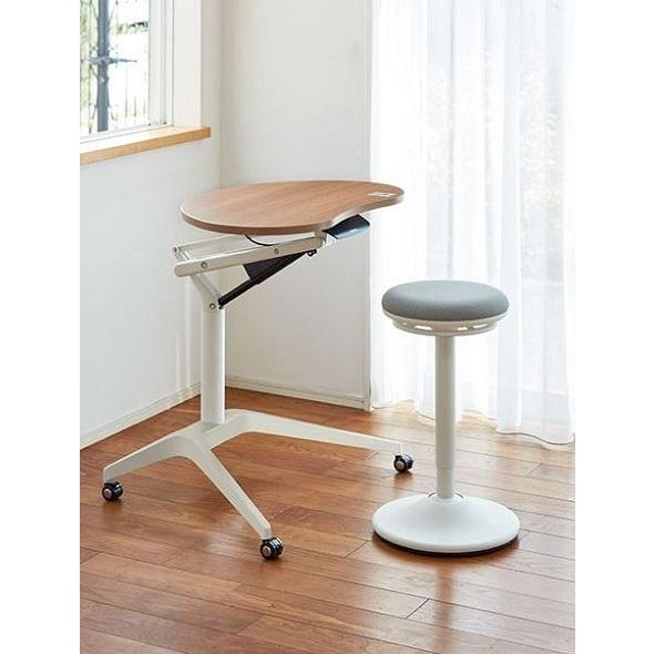 極美品】オカムラ昇降テーブル手動昇降デスクライズフィットⅢそら豆形