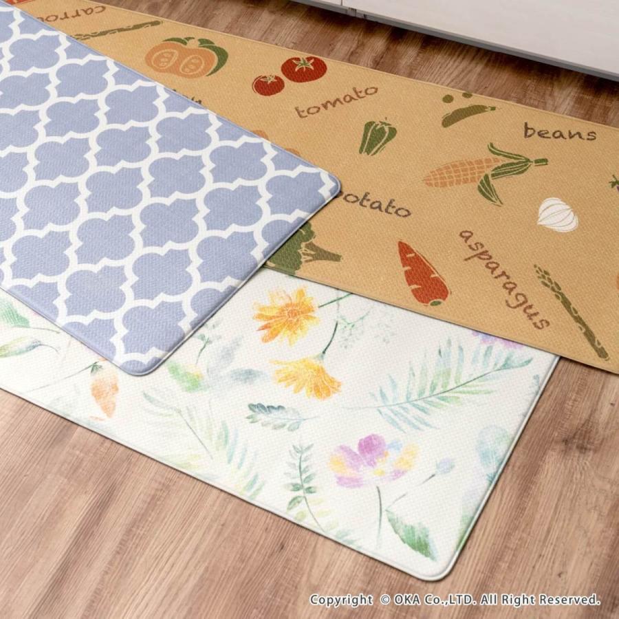 キッチンマット 45 180cm おしゃれ 拭ける キッチン マット 北欧 グレー 柄 かわいい Pvc 台所 180cm ロング ラグ 床暖房 床暖房対応 30 Off