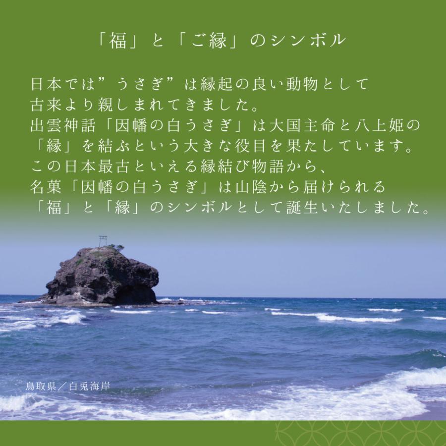 ご挨拶 因幡の白うさぎ 抹茶 8個 うさぎのお饅頭 2024 御礼 かわいい お菓子 ギフト お取り寄せ 寿製菓 山陰 銘菓 鳥取 ご縁 お返し 手土産｜okashinet｜02