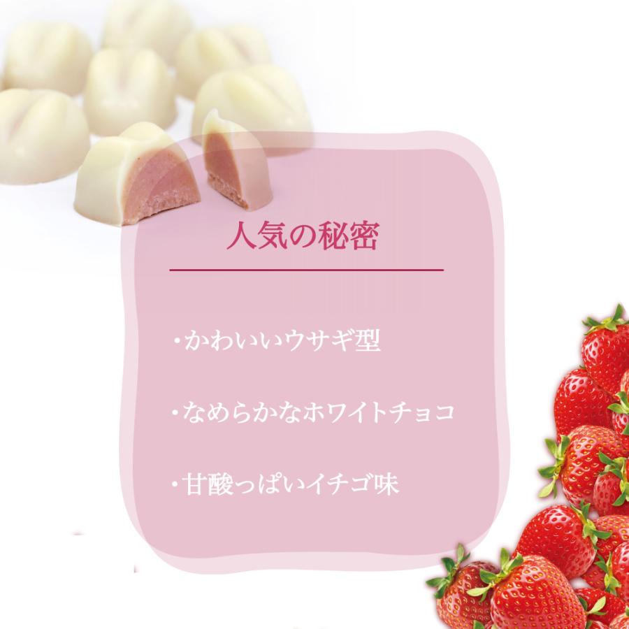 バレンタイン 2026 うさぎの苺チョコレート ホワイトチョコレート